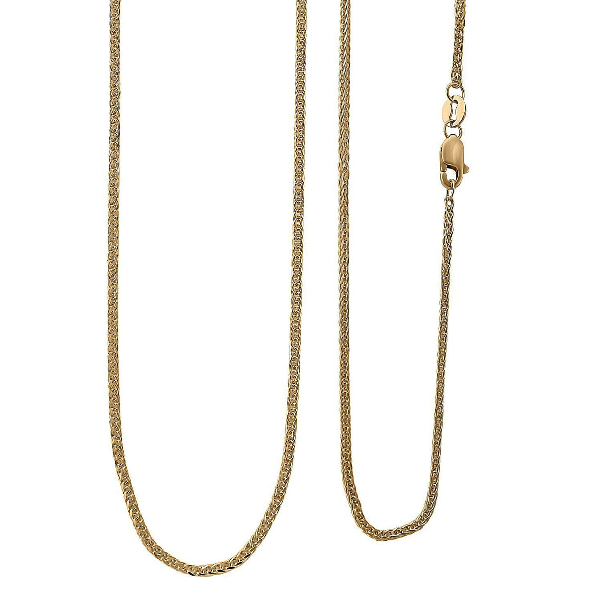 9K Yellow Gold Spiga Chain Necklace (30 inch) 7993545 5