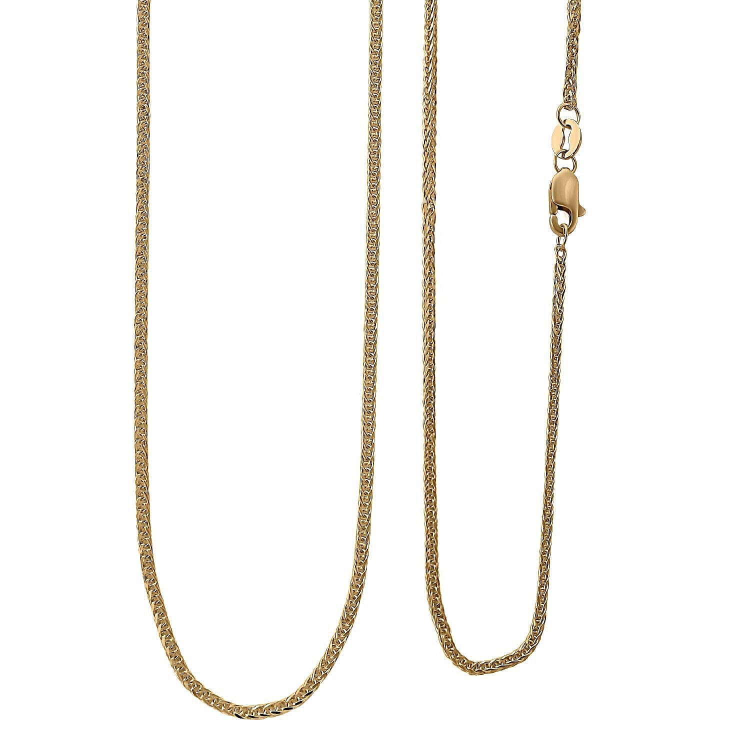 9K Yellow Gold Spiga Chain Necklace (30 inch) 7993545 5