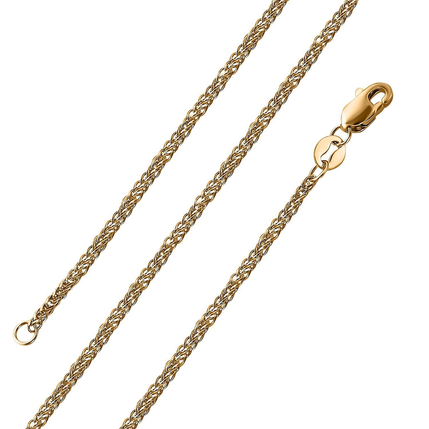 9K Yellow Gold Spiga Chain Necklace (30 inch) 7993545 8