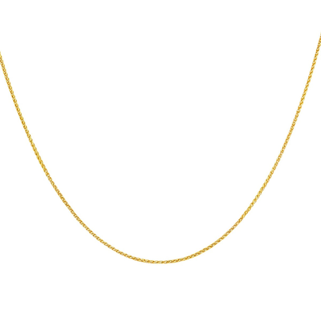 Close Out Deal - 9K Yellow Gold Spiga Chain (Size - 18) with Spring Ring Clasp