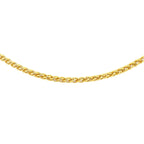 Close Out Deal - 9K Yellow Gold Spiga Chain (Size - 18) with Spring Ring Clasp