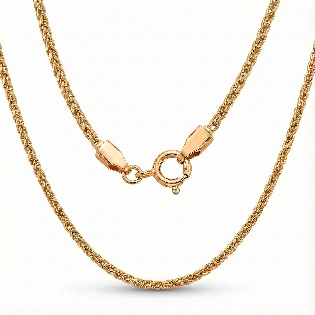 9K Yellow Gold Spiga Necklace (Size 30) with Spring Ring Clasp 8341485 0