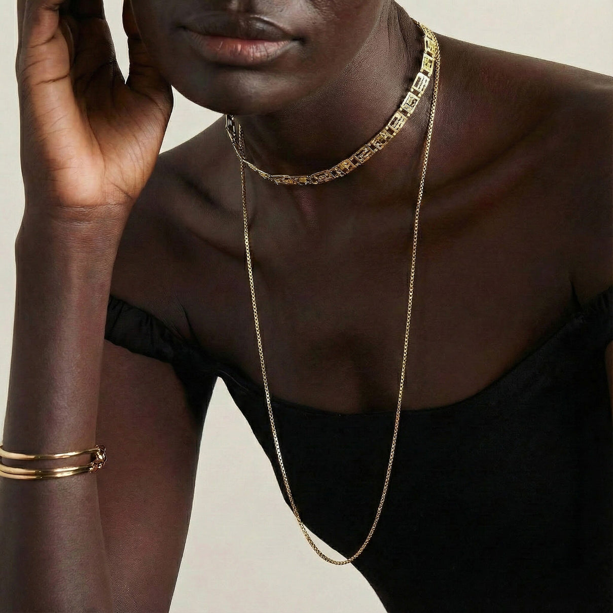 9K Yellow Gold Spiga Necklace (Size 30) with Spring Ring Clasp 8341485 2