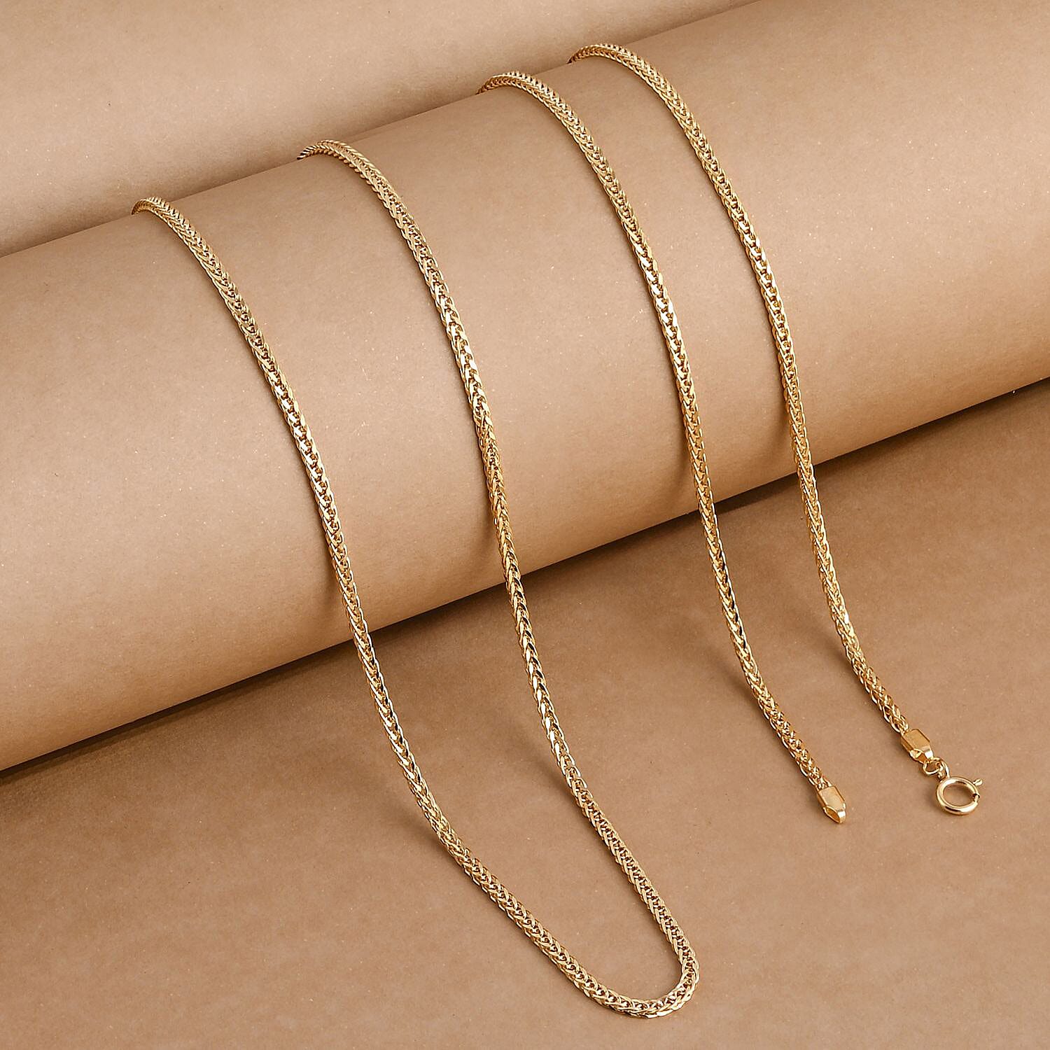 9K Yellow Gold Spiga Necklace (Size 30) with Spring Ring Clasp 8341485 5