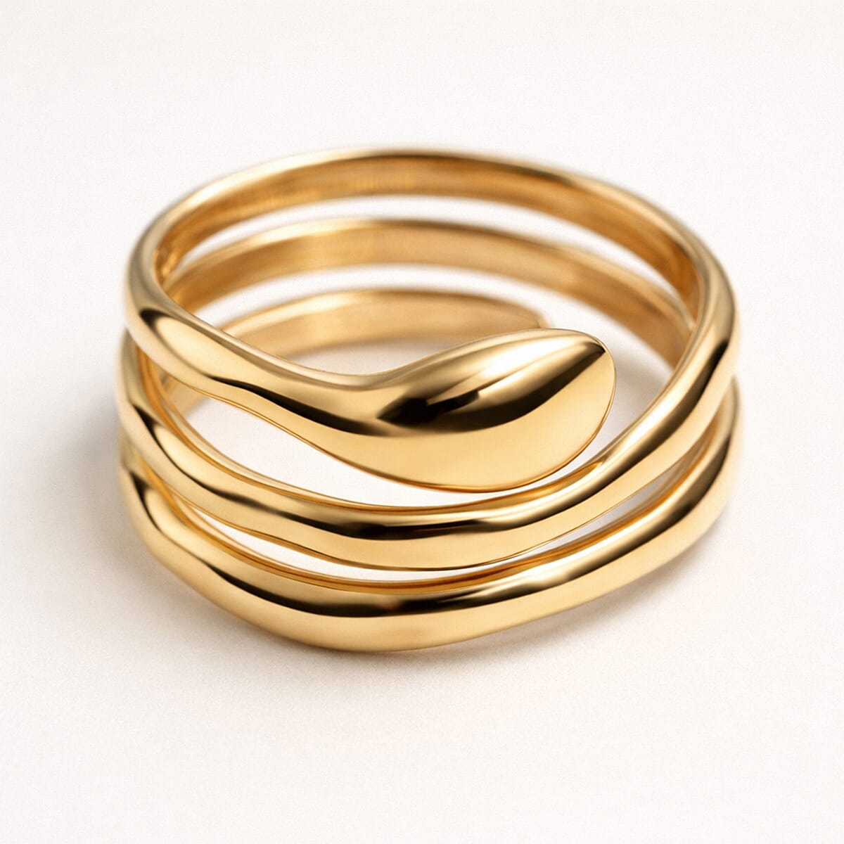9K Yellow Gold Spiral Ring 8100326 0