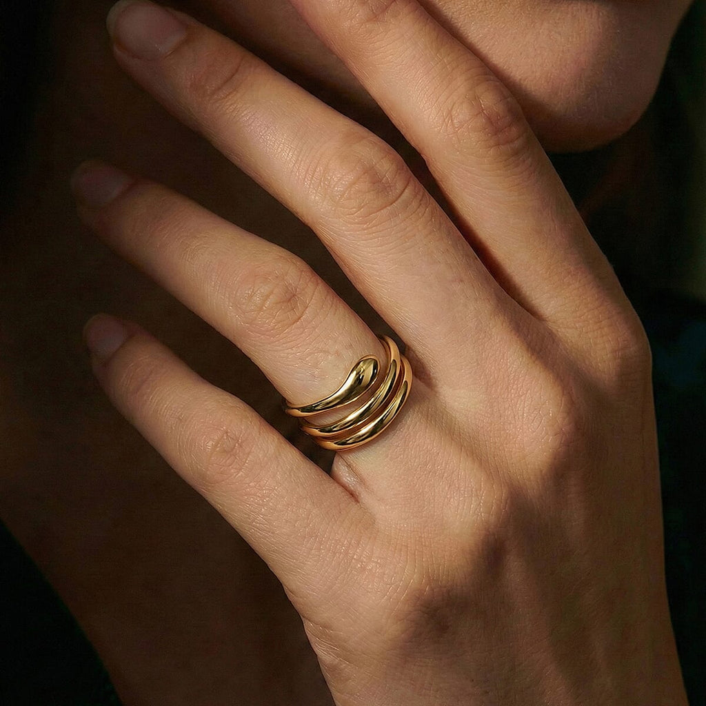 GOLD SMACKDOWN BIGGEST FIND- Designer Closeout -  Premium  SERPENT Design 9k Yellow Gold Ring- Limited Edition