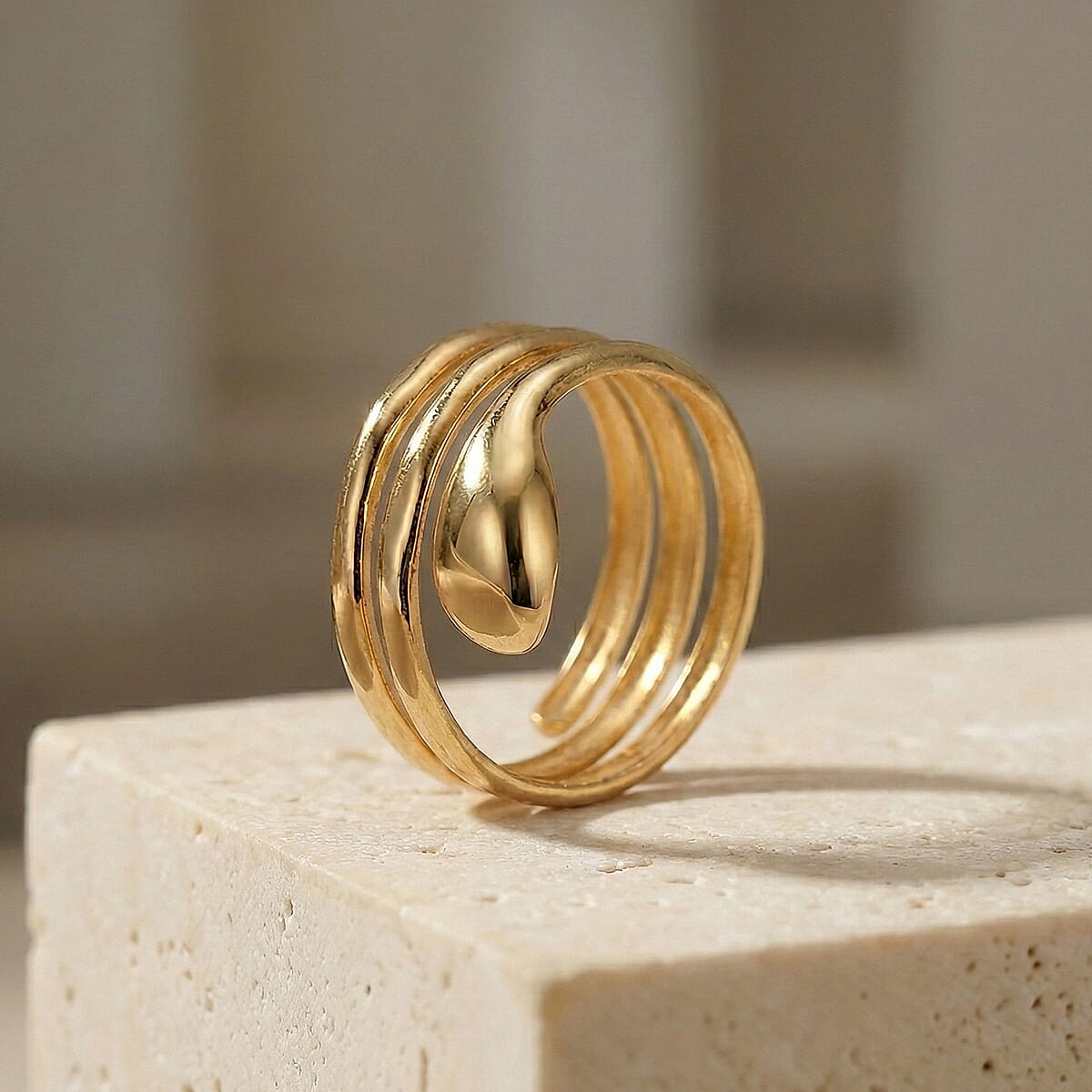 9K Yellow Gold Spiral Ring 8100326 4