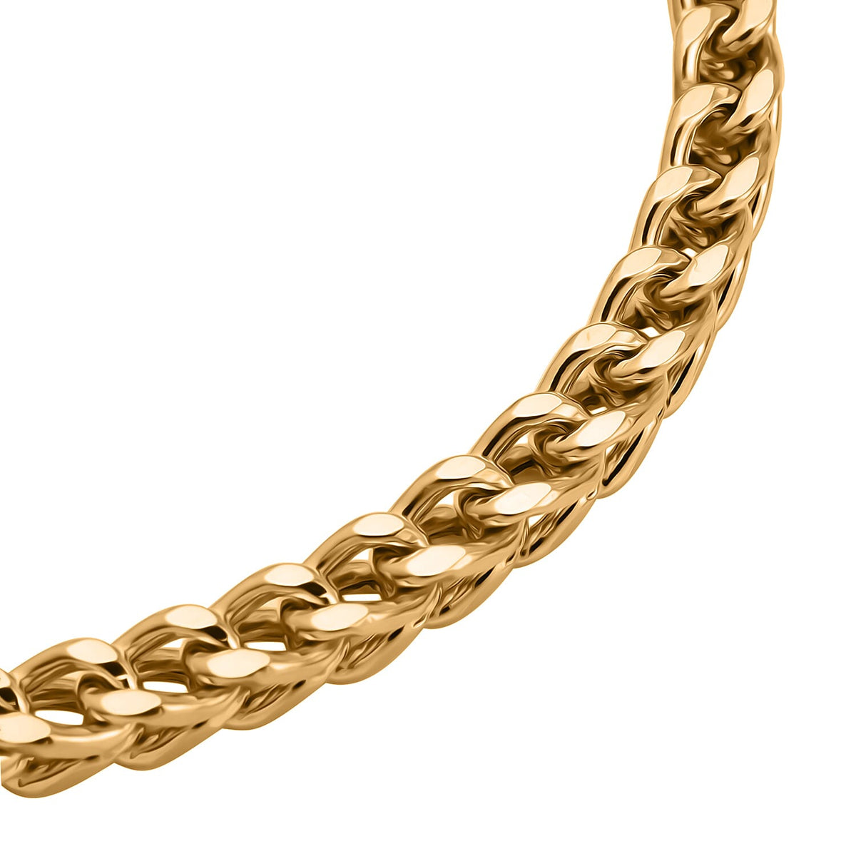 9K Yellow Gold Square Franco Bracelet (Size - 8.5) 7840685 2