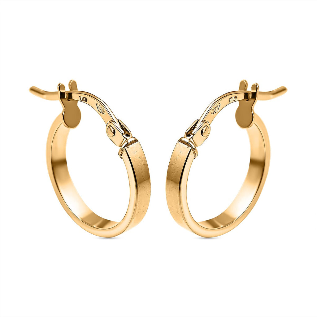 Maestro Collection - 9K Yellow Gold Hoop Earrings