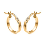 Maestro Collection - 9K Yellow Gold Hoop Earrings