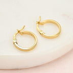 Maestro Collection - 9K Yellow Gold Hoop Earrings
