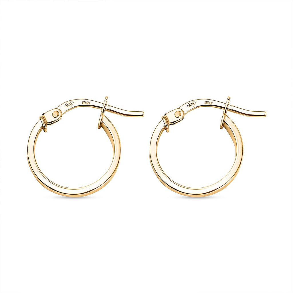 Maestro Collection - 9K Yellow Gold Hoop Earrings