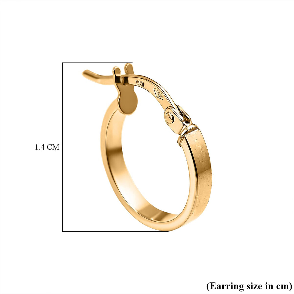 Maestro Collection - 9K Yellow Gold Hoop Earrings