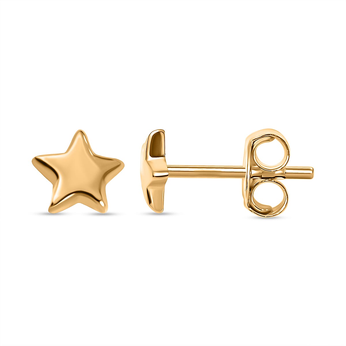 9K Yellow Gold Star Stud Earrings 7674397 0