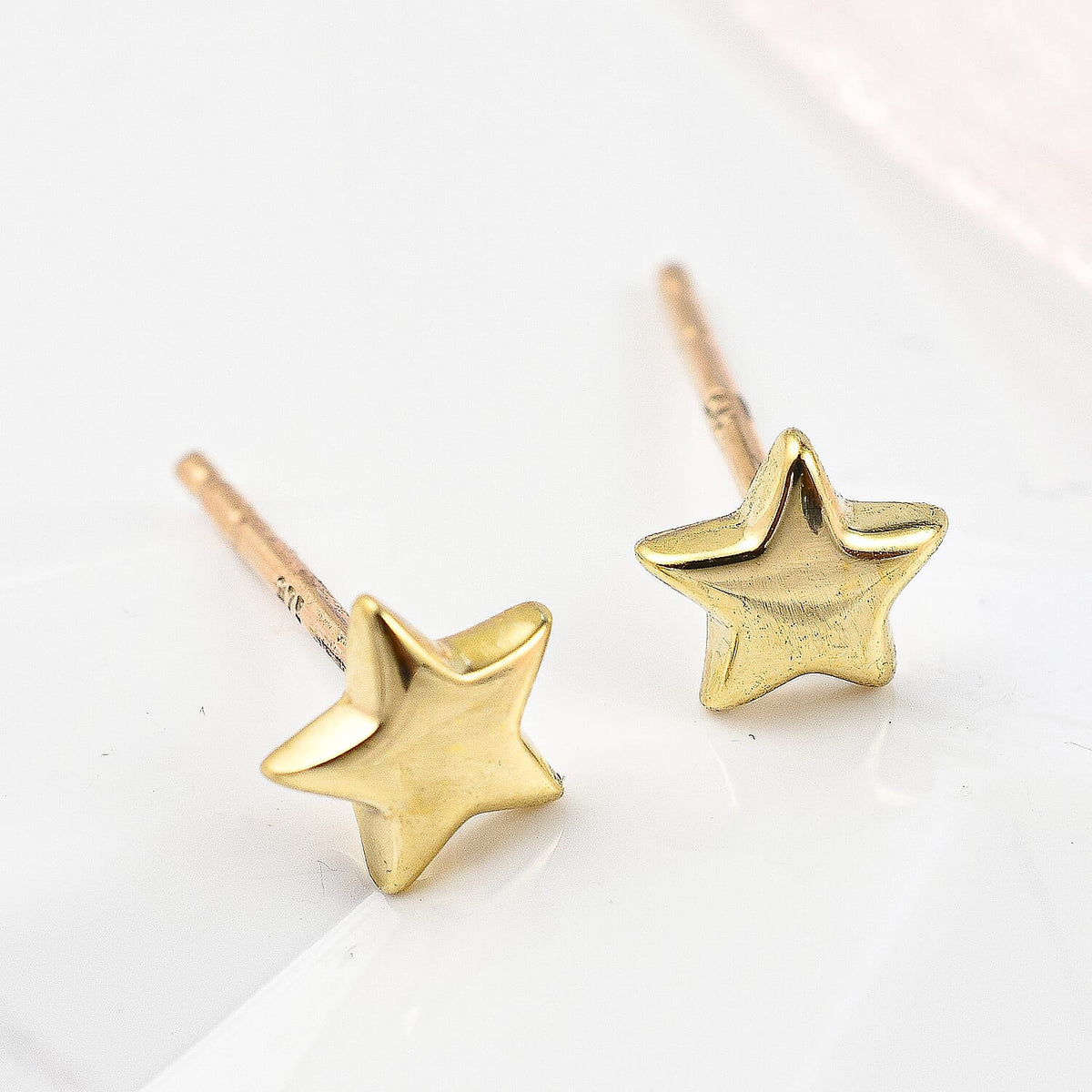 9K Yellow Gold Star Stud Earrings 7674397 1