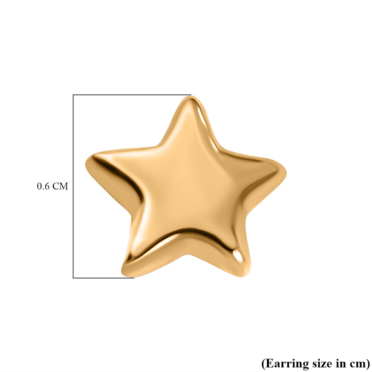 9K Yellow Gold Star Stud Earrings 7674397 4