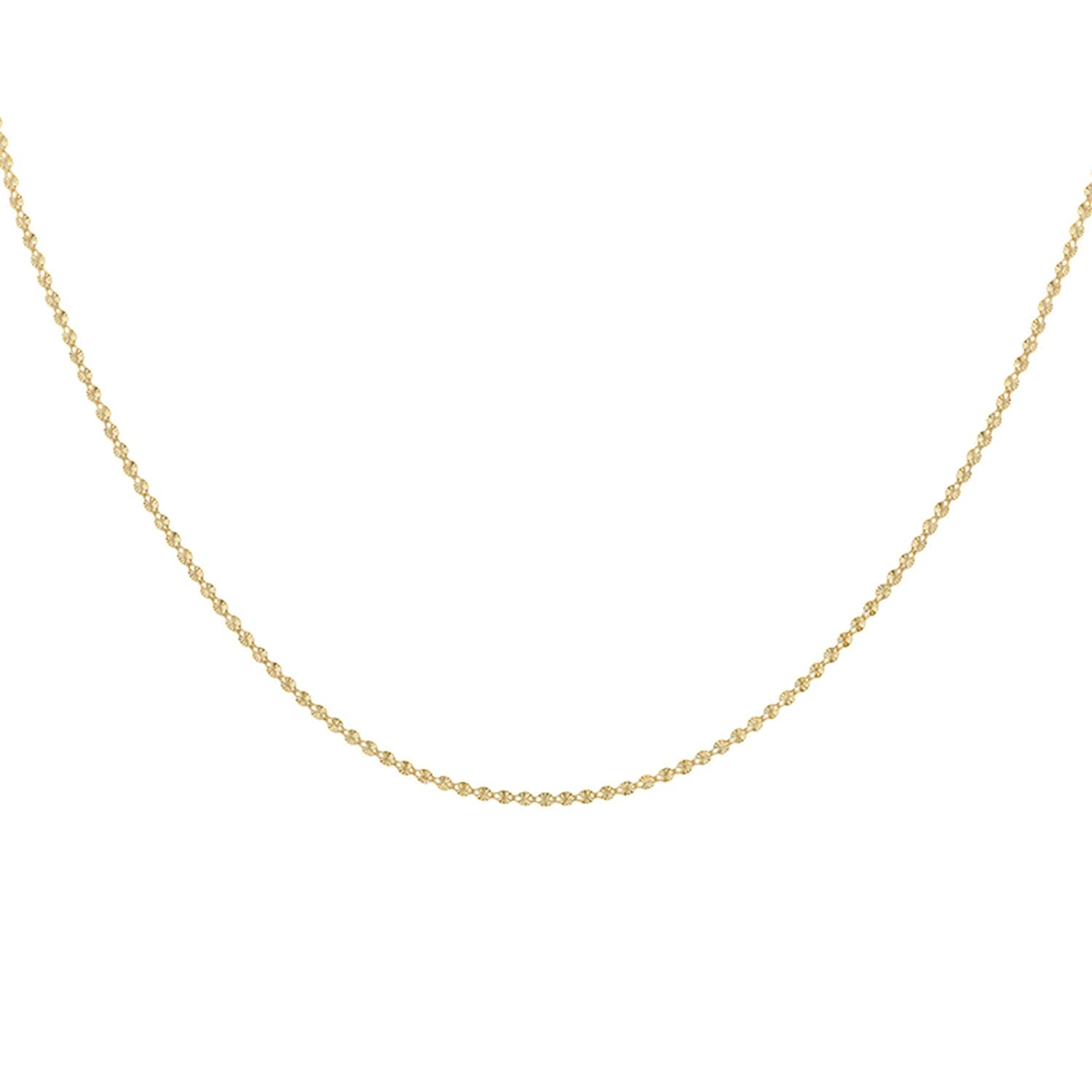 9K Yellow Gold Starburst Chain (Size - 18) with Spring Ring Clasp 8124863 3