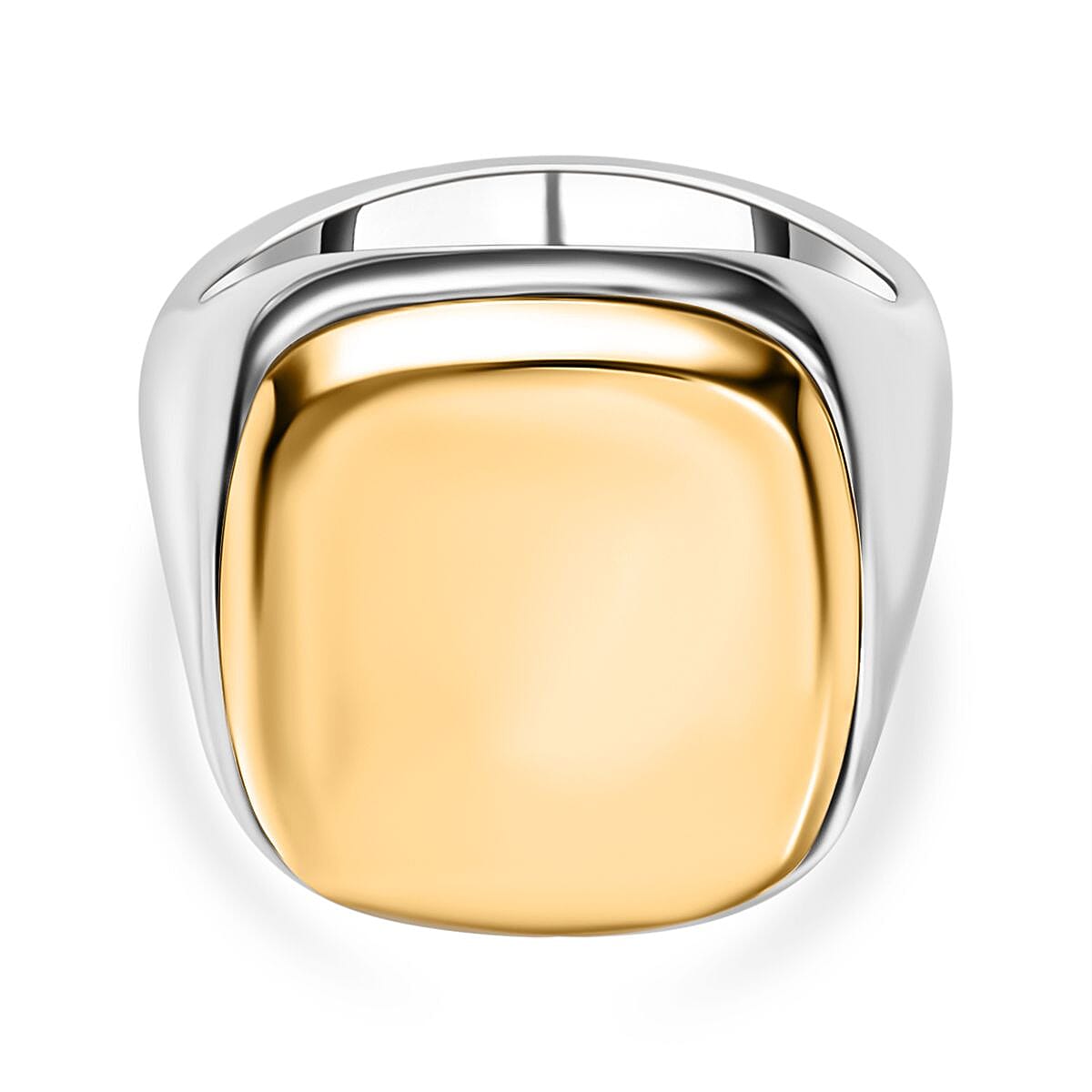 9K Yellow Gold &amp; Sterling Silver Solitaire Ring 7591846 0