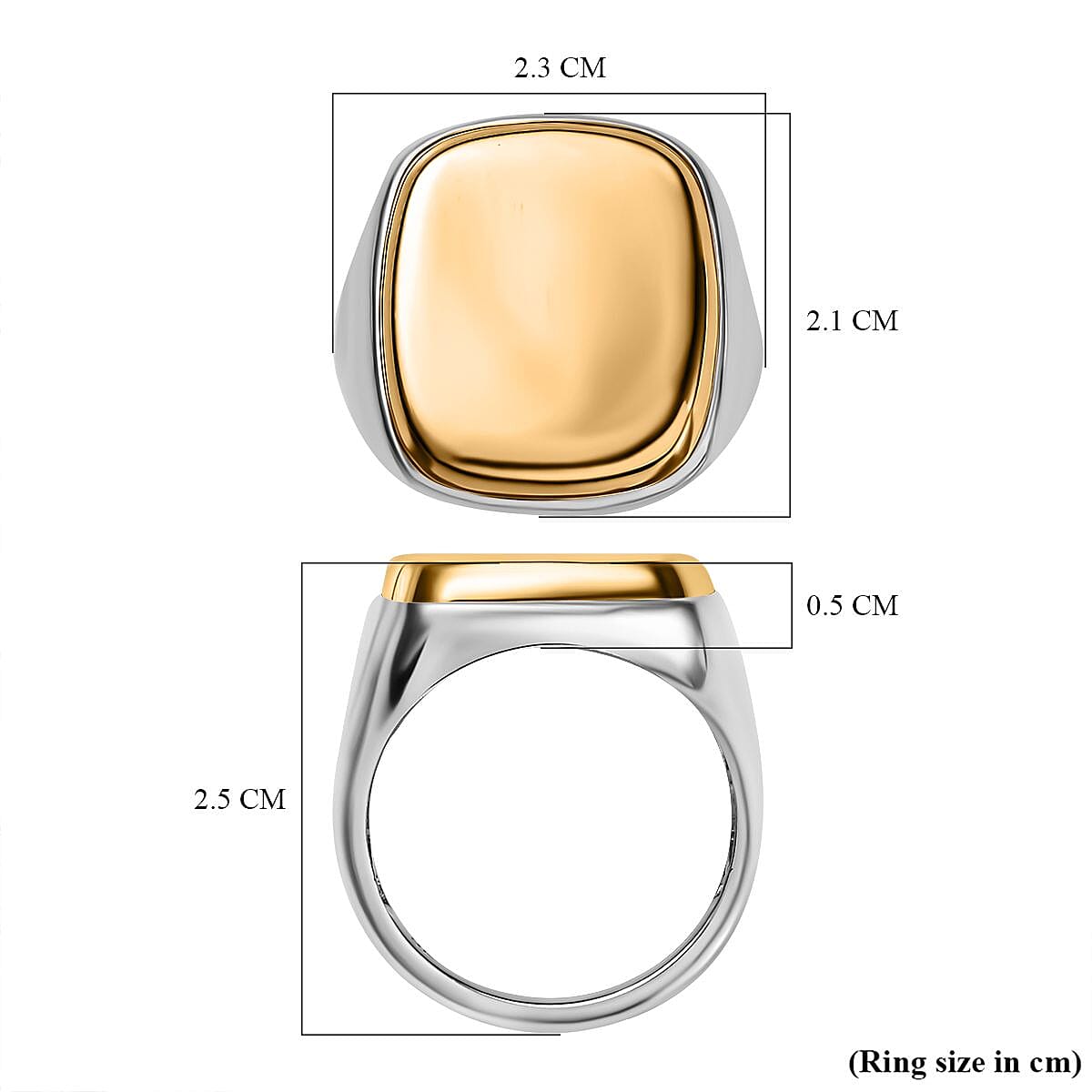 9K Yellow Gold &amp; Sterling Silver Solitaire Ring 7591846 5