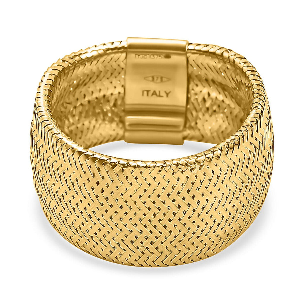 Maestro Collection - 9K Yellow Gold Stretchable Mesh Ring (Size Medium) Size M - Z