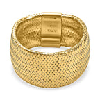 Maestro Collection - 9K Yellow Gold Stretchable Mesh Ring (Size Medium) Size M - Z