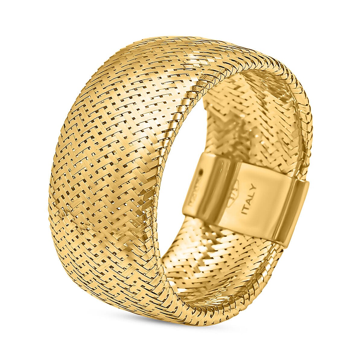 Maestro Collection - 9K Yellow Gold Stretchable Mesh Ring (Size Medium) Size M - Z 7257022 3