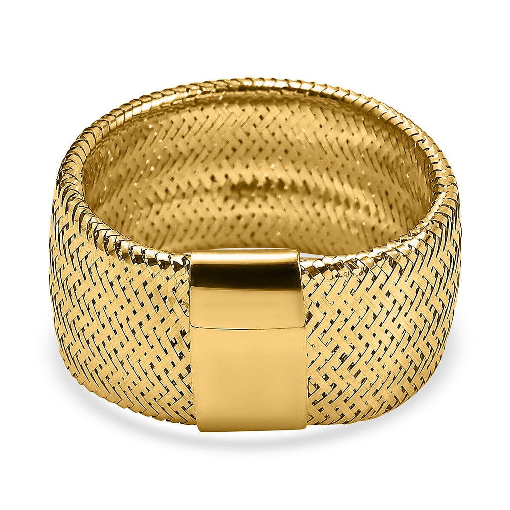 Maestro Collection - 9K Yellow Gold Stretchable Mesh Ring (Size Medium) Size M - Z