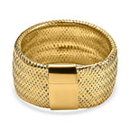 Maestro Collection - 9K Yellow Gold Stretchable Mesh Ring (Size Medium) Size M - Z