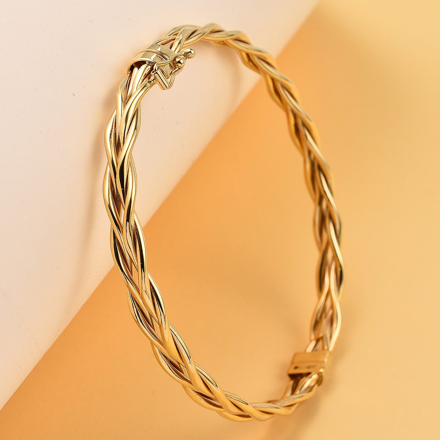 9K Yellow Gold Supreme Finish 5.5mm Double Twist Bangle 8894702 1