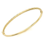 9K Yellow Gold Supreme Finish 7mm Half Twist Bangle