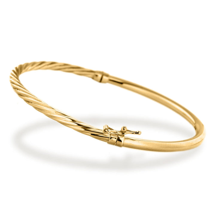 9K Yellow Gold Supreme Finish 7mm Half Twist Bangle 8894701 2