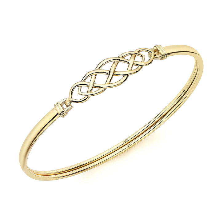 9K Yellow Gold Supreme Finish 9mm Celtic Bangle 8894694 1