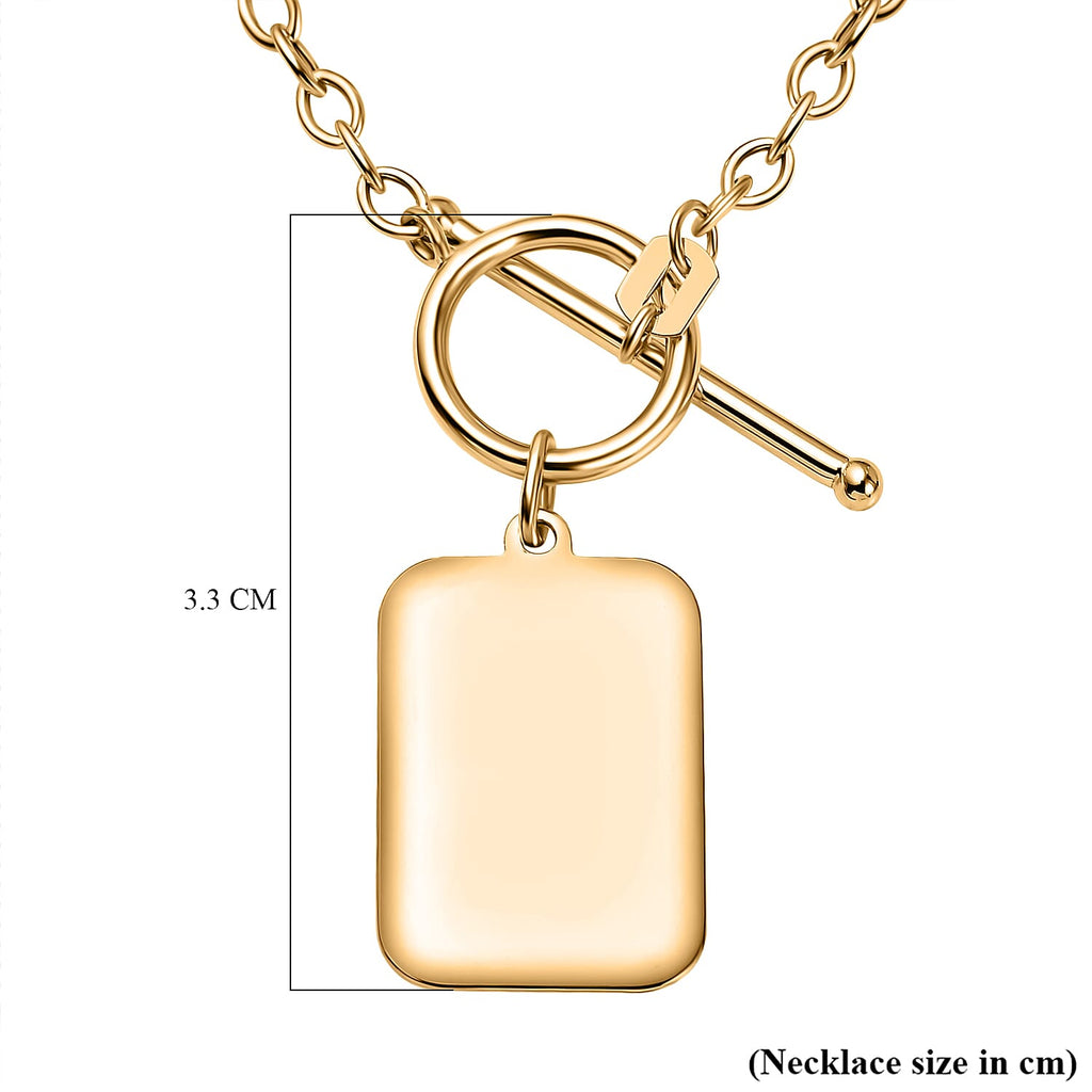 Hatton Garden Closeout- 9K Yellow Gold Necklace (Size - 20) With T-Bar Clasp
