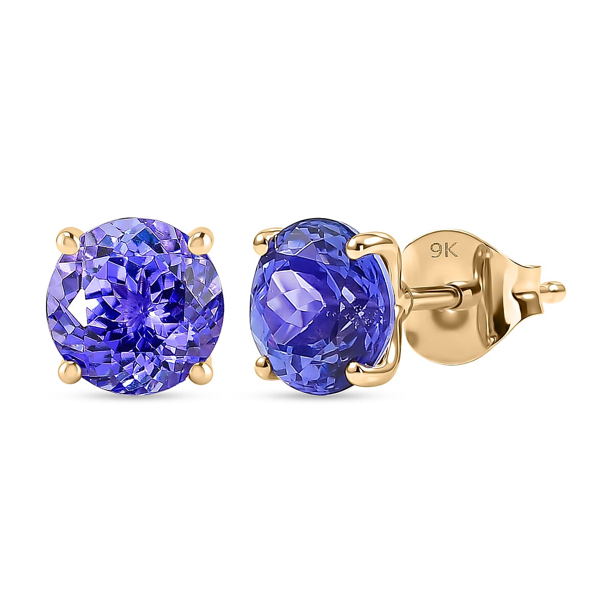 9K Yellow Gold Tanzanite Solitaire Earring with Push Back 3.00 Ct. 8497590 0