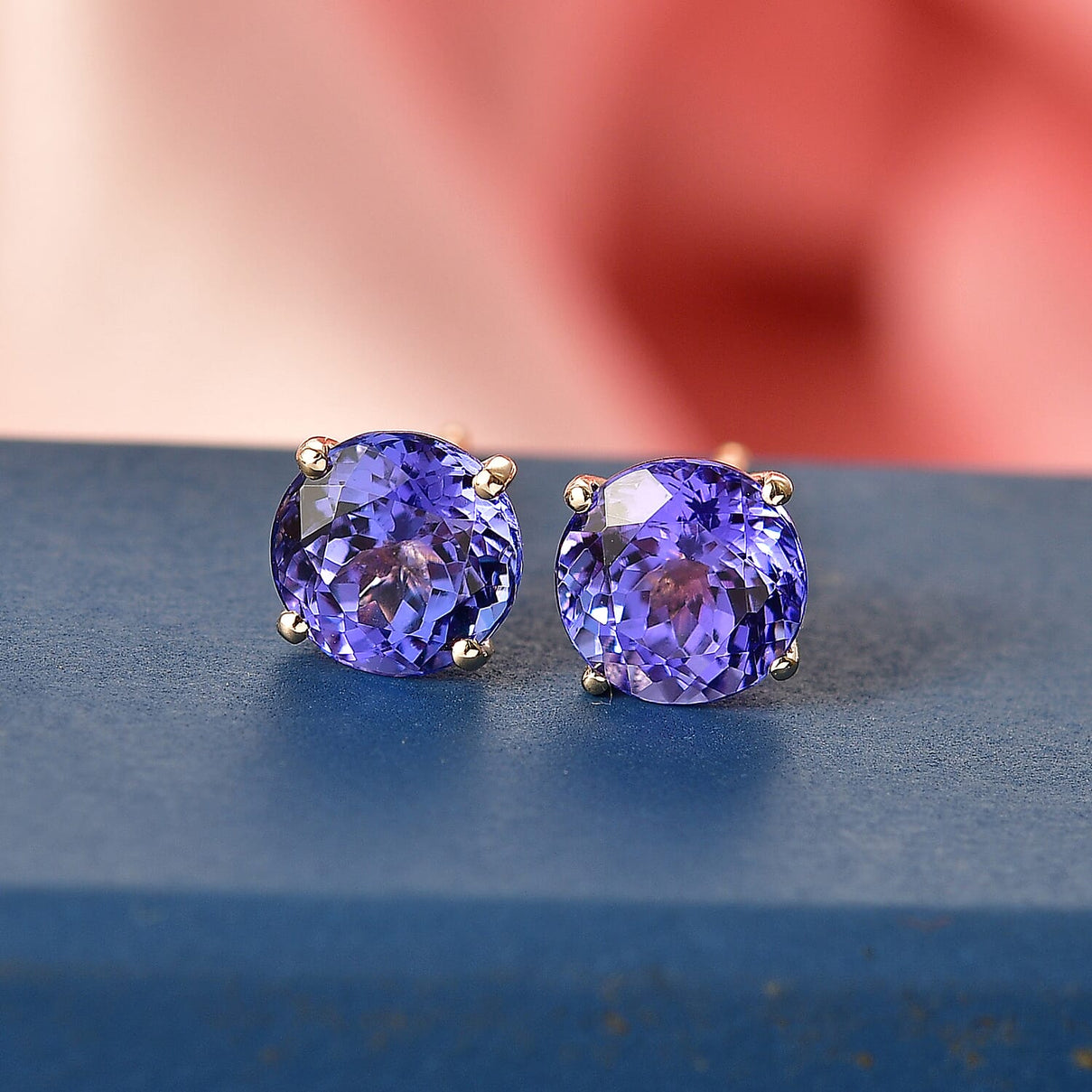 9K Yellow Gold Tanzanite Solitaire Earring with Push Back 3.00 Ct. 8497590 3