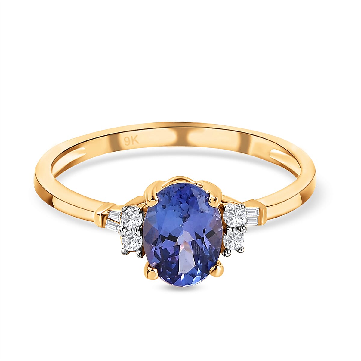 9K Yellow Gold Tanzanite Ring with Diamond 1.14 Ct. 8834051 0