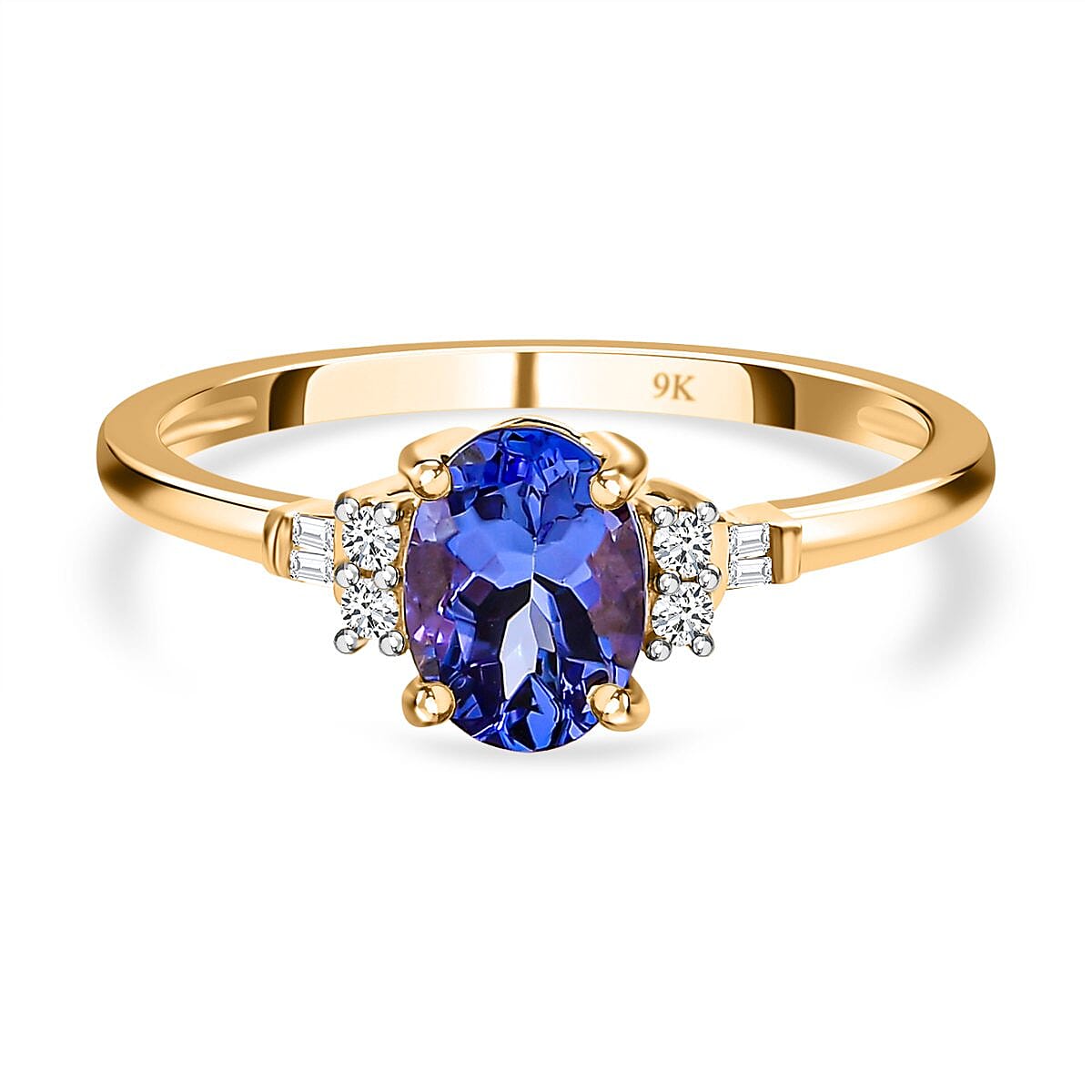 9K Yellow Gold Tanzanite and Diamond Ring 1.20 Ct. 7382313 0