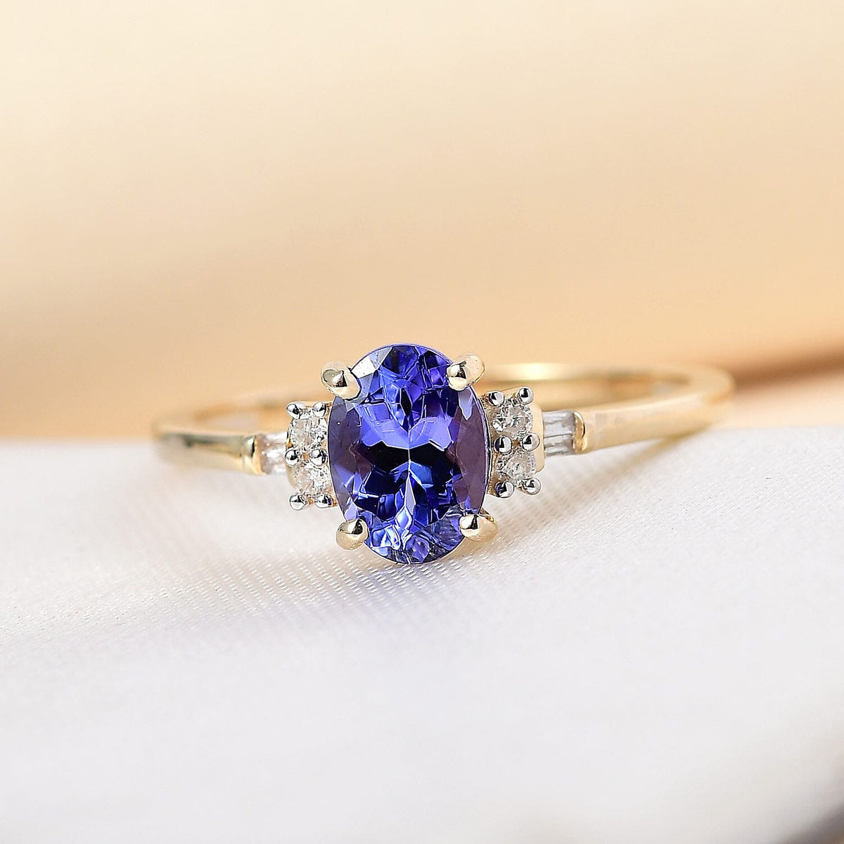 9K Yellow Gold Tanzanite and Diamond Ring 1.20 Ct. 7382313 3