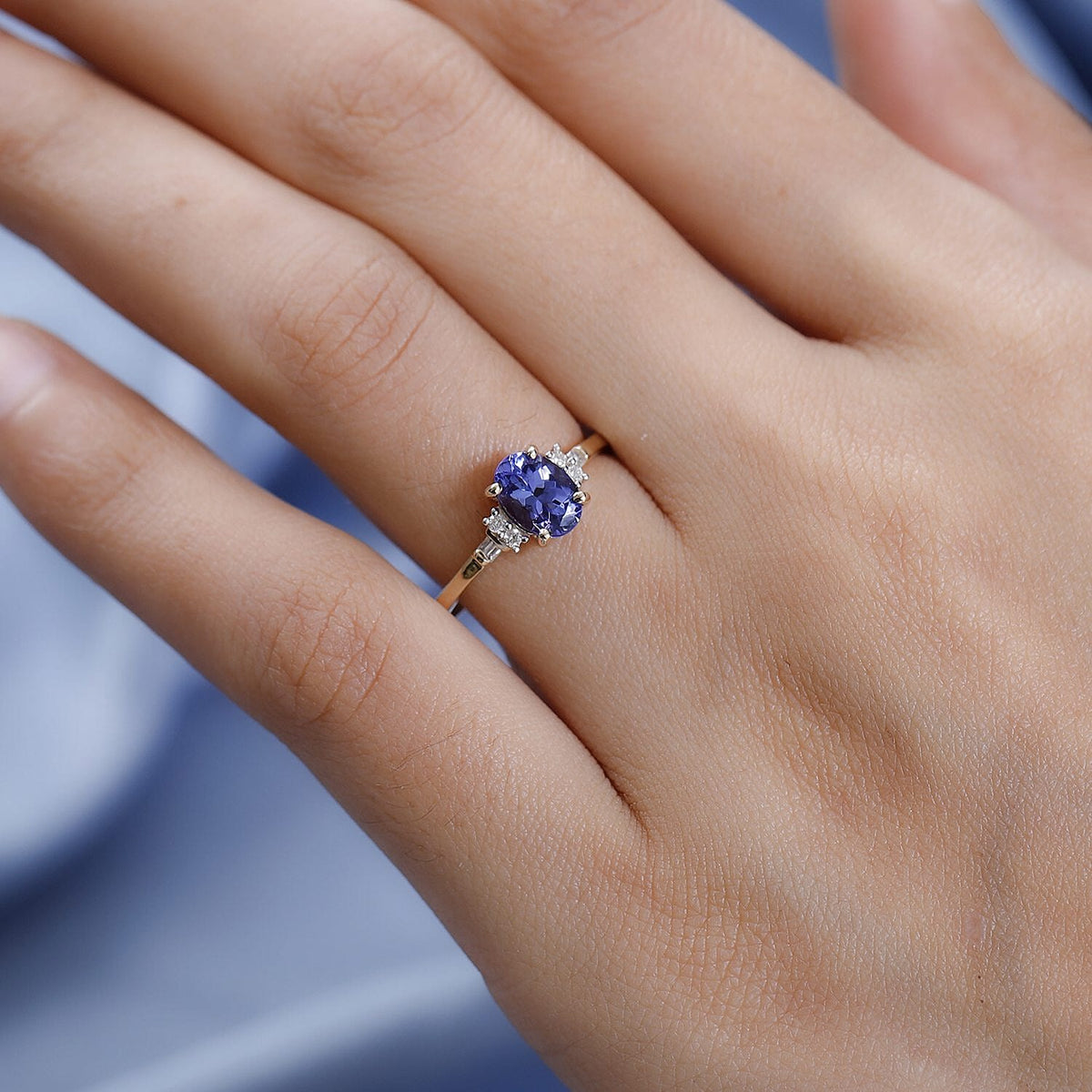 9K Yellow Gold Tanzanite and Diamond Ring 1.20 Ct. 7382313 5