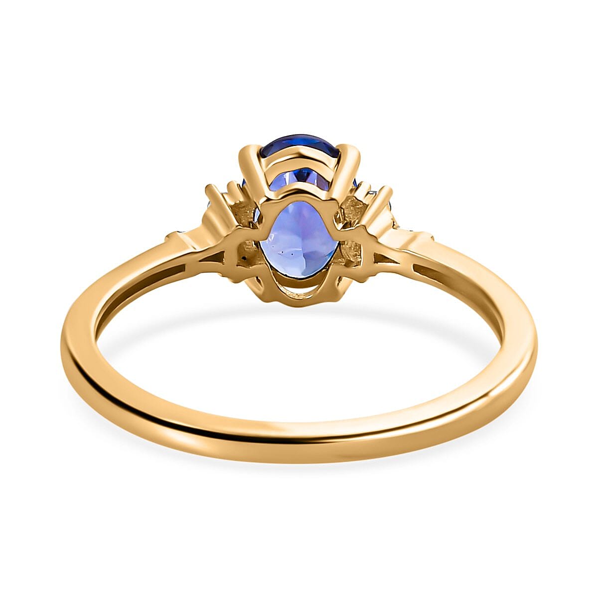 9K Yellow Gold Tanzanite and Diamond Ring 1.20 Ct. 7382313 9