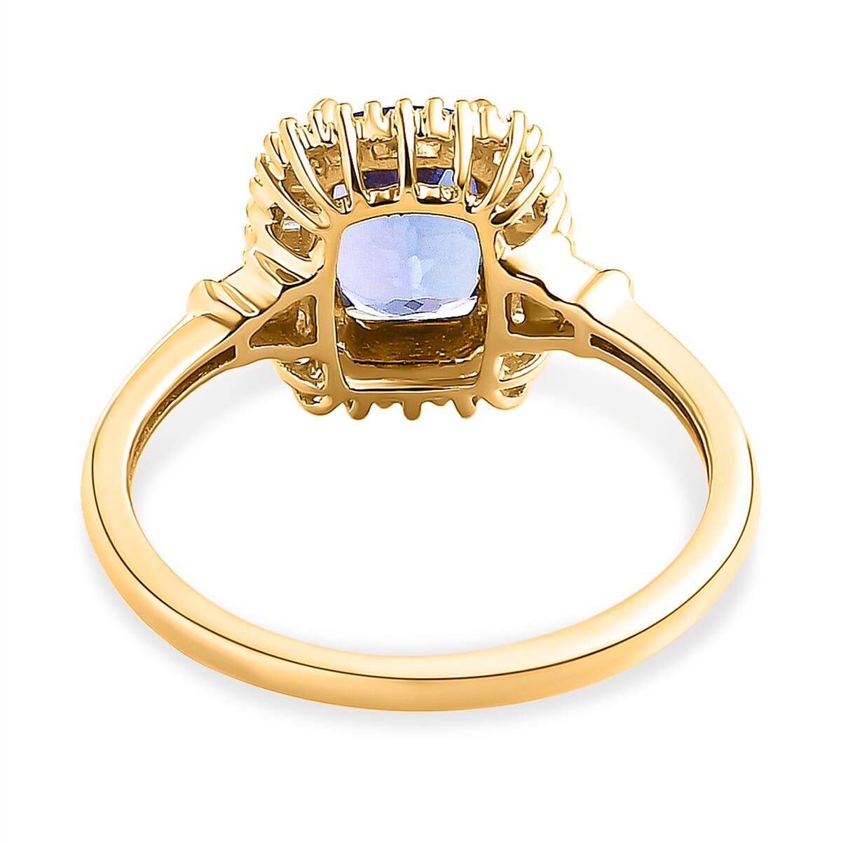 9K Yellow Gold Tanzanite and Diamond Halo Ring 1.49 Ct. 8851256 11