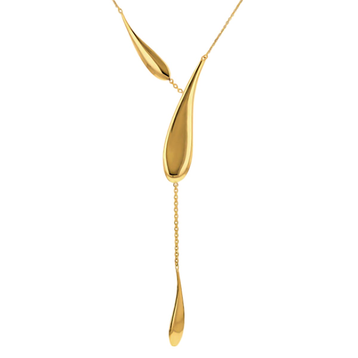 9K Yellow Gold Drop Necklace (Size 17-1 Inch Ext.), Gold Wt.3.50 Gms 7752197 0