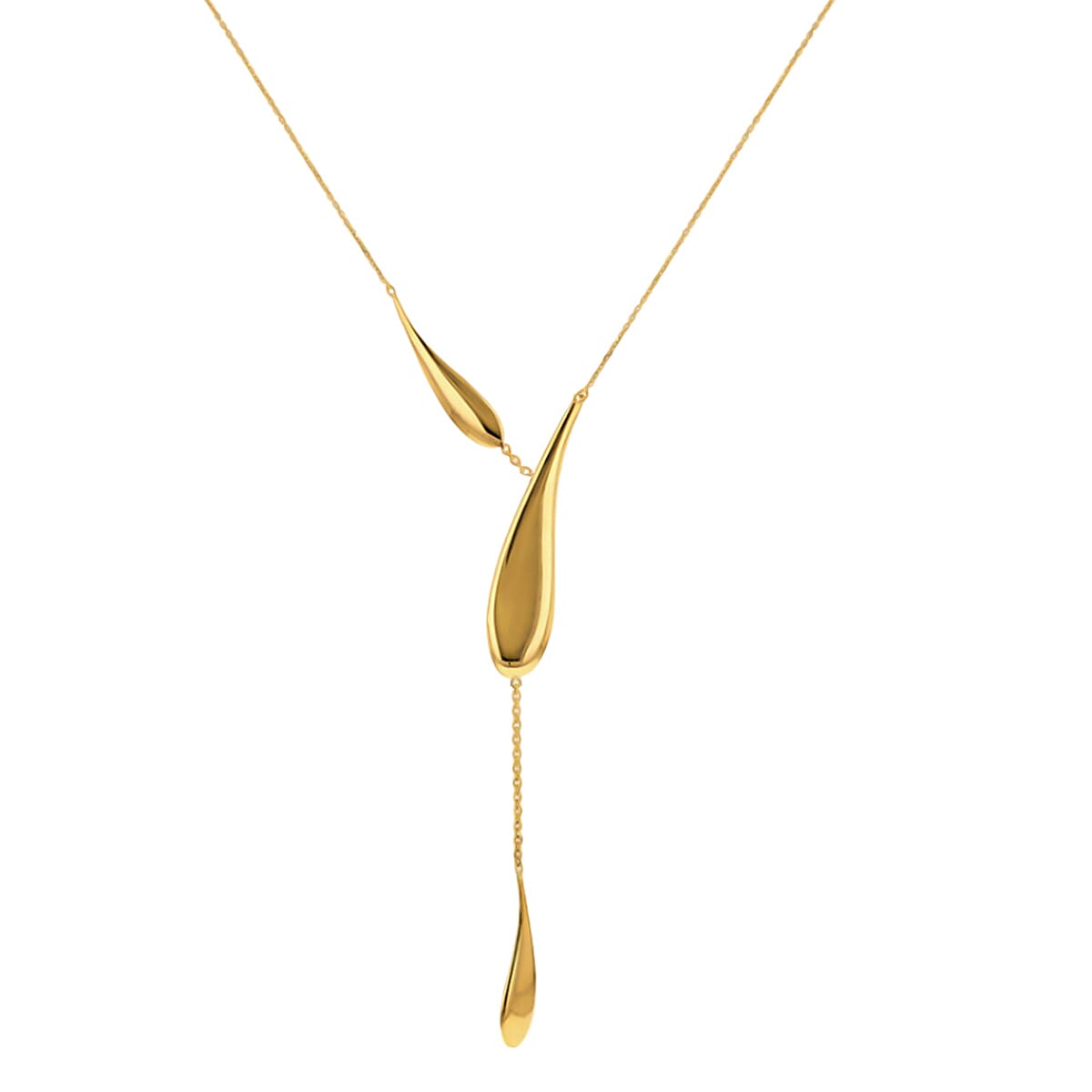 9K Yellow Gold Drop Necklace (Size 17-1 Inch Ext.), Gold Wt.3.50 Gms 7752197 1