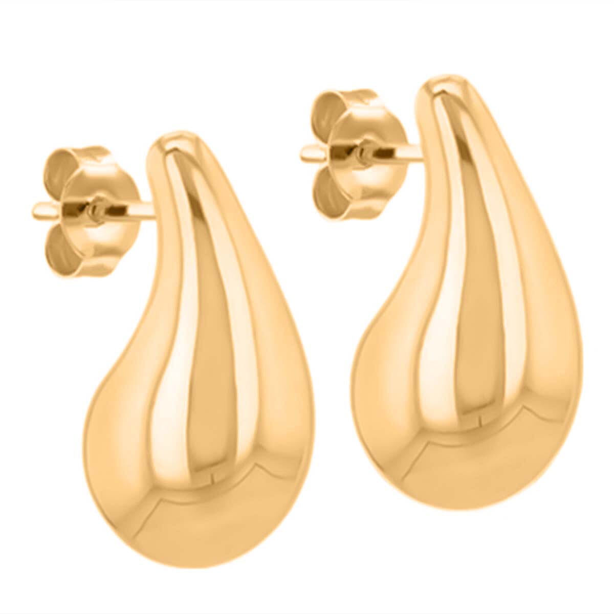 9K Yellow Gold Teardrop Stud Earring with Push Back, Gold Wt. 4.50 Gms. 8055241 0