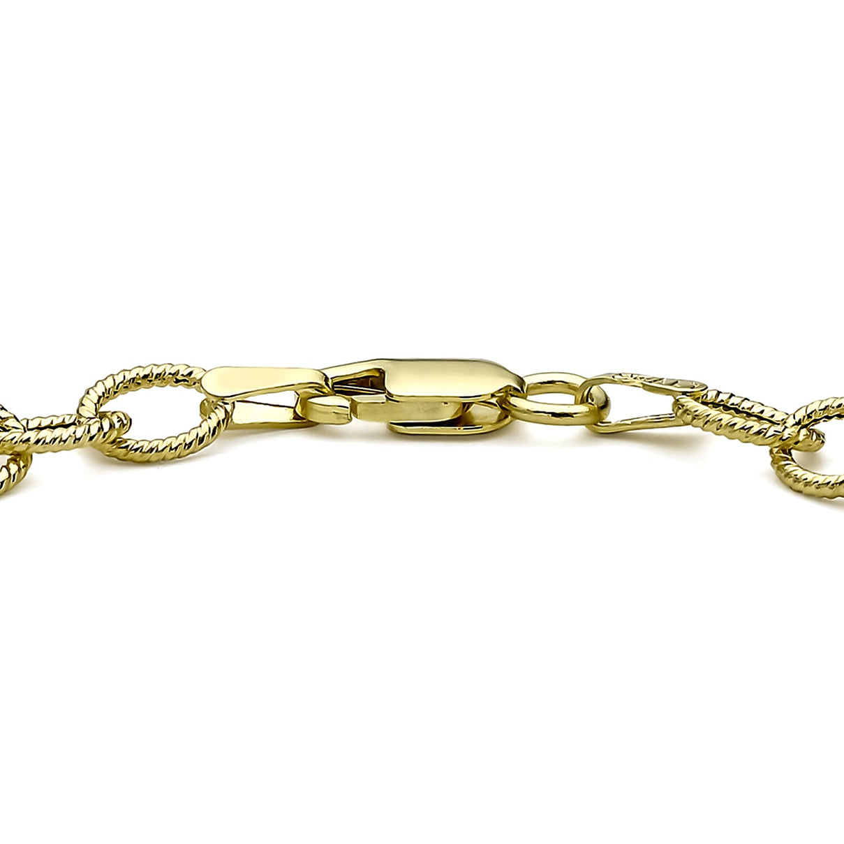 9K Yellow Gold Textured Belcher Bracelet 7.5 Inch 7193406 2