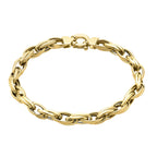 9K Yellow Gold Textured Belcher Link Bracelet (Size 9), Gold Wt. 7.00 Gms