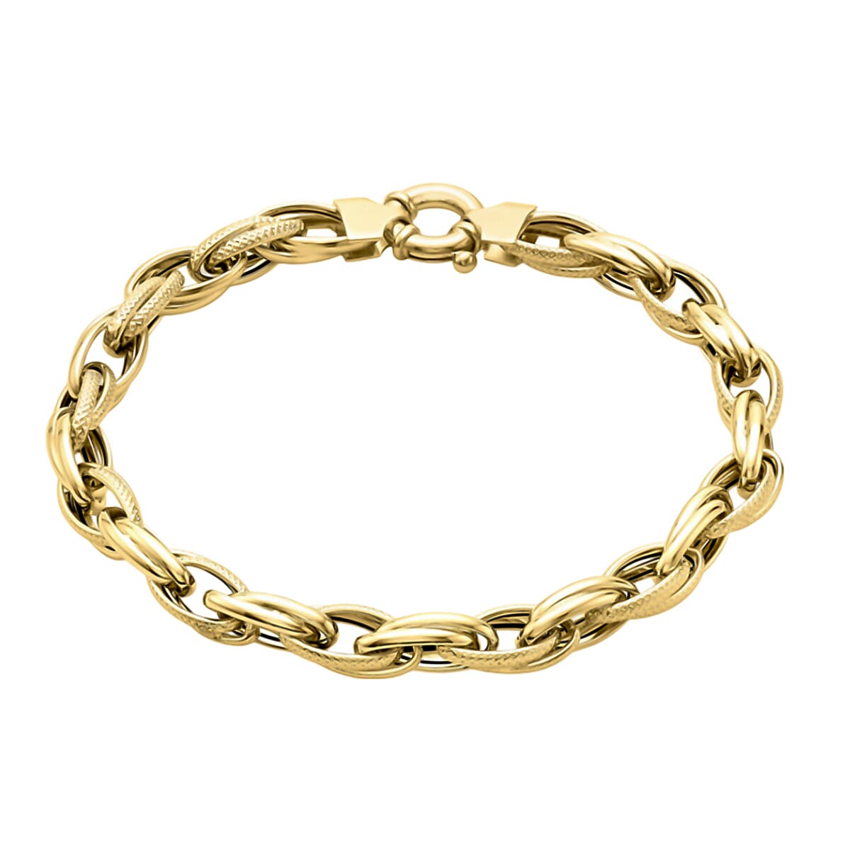 9K Yellow Gold Textured Belcher Link Bracelet (Size 9), Gold Wt. 7.00 Gms 7733828 0