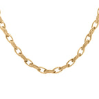9K Yellow Gold Textured Link Necklace (Size - 18), Gold Wt. 13.5 Gms
