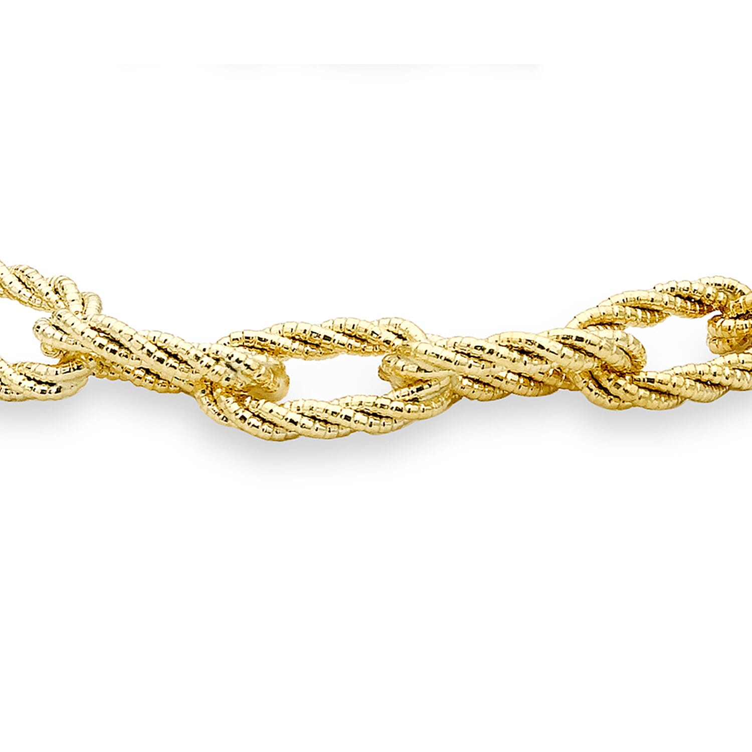 9K Yellow Gold Textured Oval Link Bracelet 7.5 Inch 4.5 grams 6093034 1