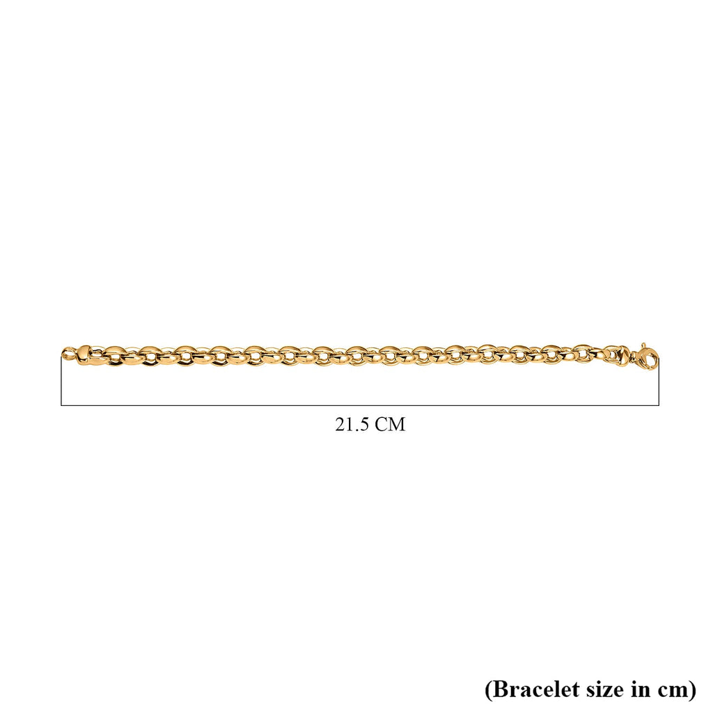 9K Yellow Gold  Bracelet (Size - 8),  Gold Wt. 13.8 Gms